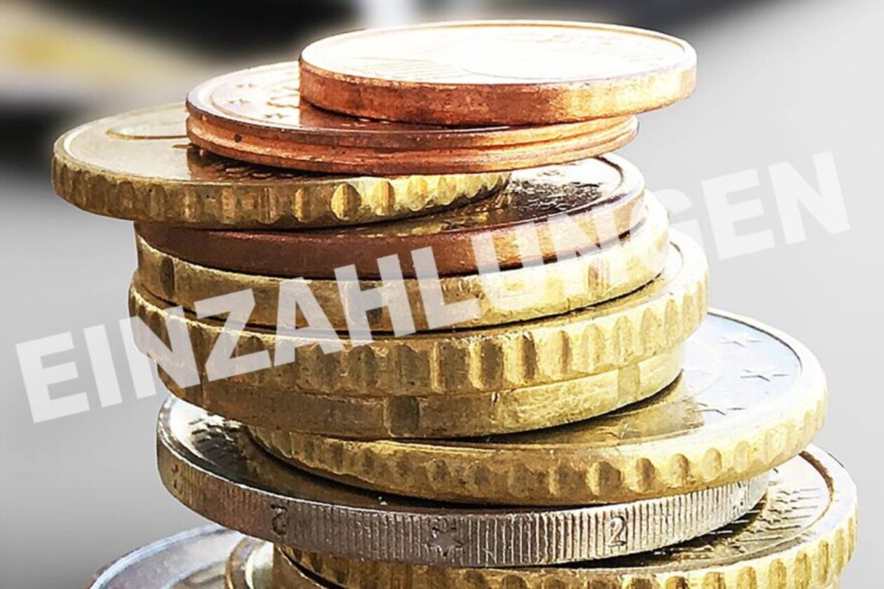 euro_muenzgeld-2 Muenzgeld, Seitenaufnahme, Text Einzahlungen